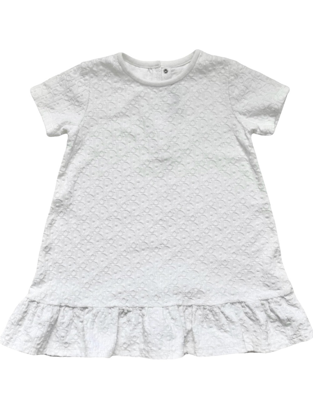Dior Baby White Oblique Cotton Dress
